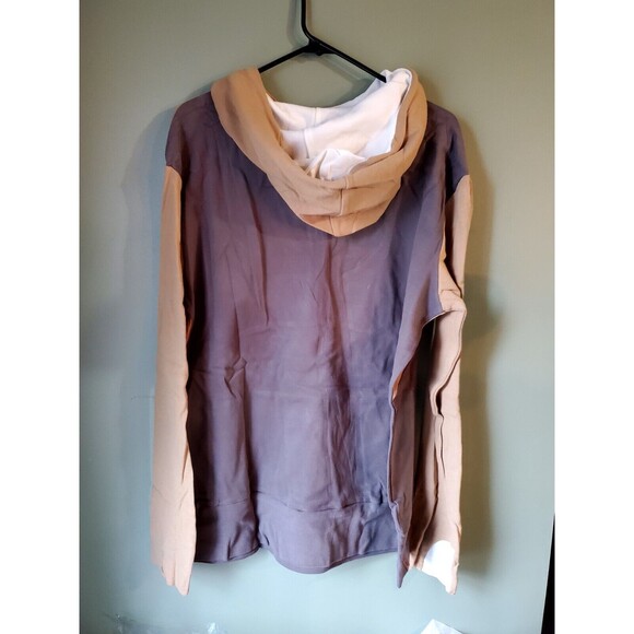 NWT Ampersand Ave Womens Half Zip Brown Gray Single Hood Sweatshirt Hoodie 3XL - Picture 5 of 5